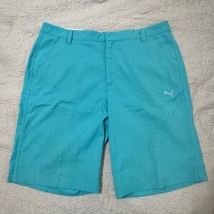 Puma Men's Aqua Flat Front Shorts